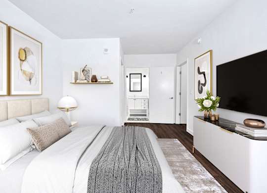 Bedroom area at The Glover House, Washington