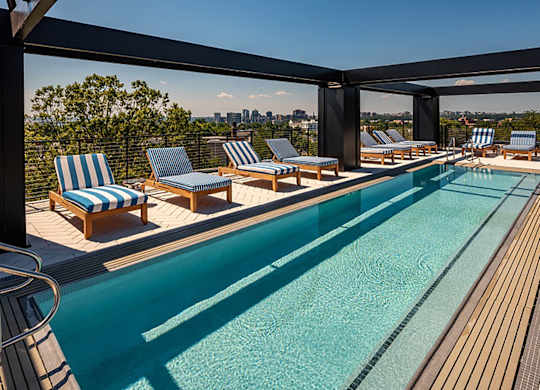 Pool area at The Glover House, Washington