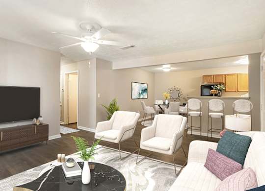Living area at Grand at Pearl Apartments, Pearl, MS 39208