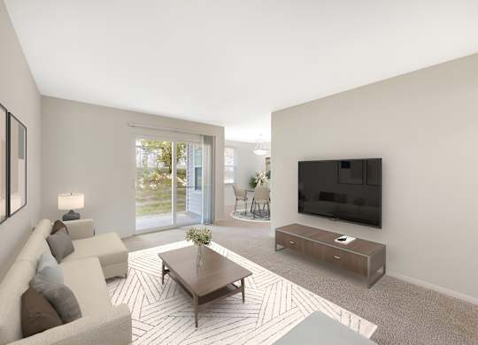 Modern Living Room at The Apartments at Hunters Glen, Frederick, MD, 21702