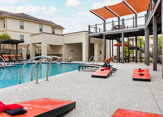 Pool at La Veranda at Polly Lane Apartments,Lafayette, Louisiana