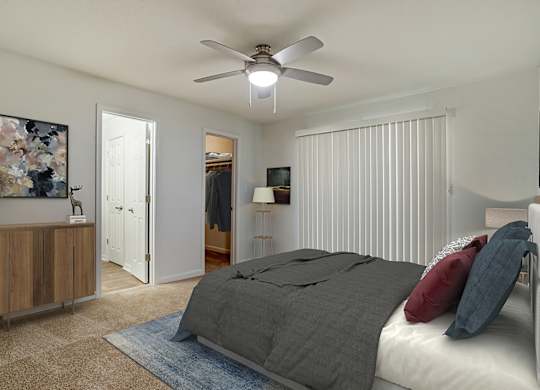 King Size Bedroom at Lakeshore Landing Apartments, Ridgeland, MS, 39157
