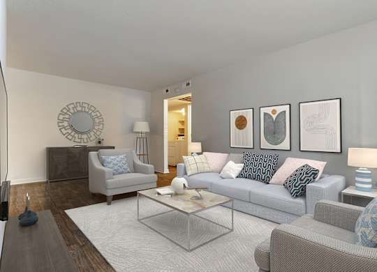 Graceful Living Area at Lakeshore Landing Apartments, Ridgeland, Mississippi