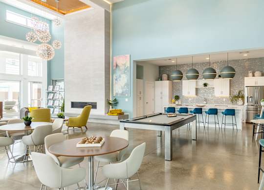 Clubhouse interior at Lumen Apartments, Virginia, 23666