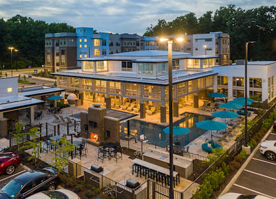 Exterior area at Lumen Apartments, Hampton, VA