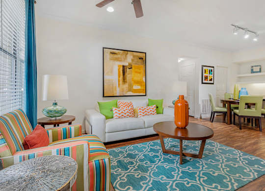 Spacious Living Area at Mansfield on the Green, Texas