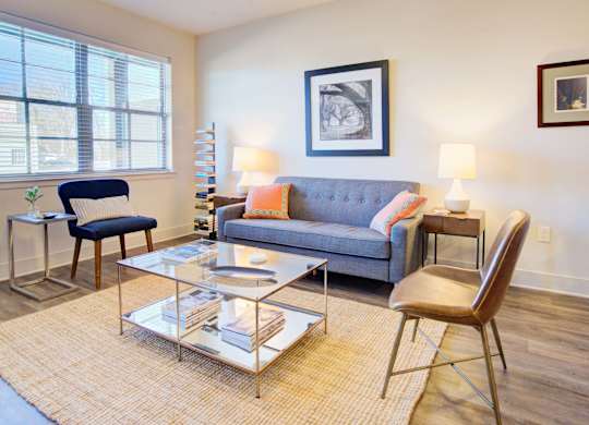 Living Room at Midtown Row Apartments, Montgomery