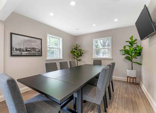 A conference room at The Apartments at Owings Run, Owings Mills, Maryland