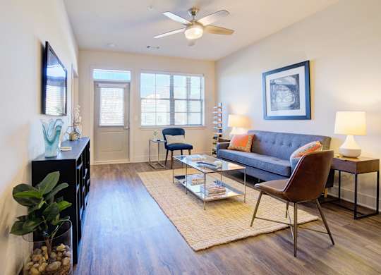 Cozy Living Room at Midtown Row Apartments, Montgomery, AL, 36106
