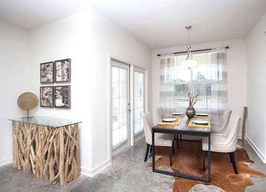 Dining table and chair at Robley Place, Lafayette, Louisiana