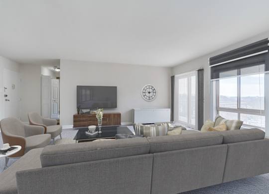 Living room at Seminary Towers, Alexandria, VA, 22304