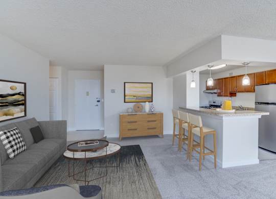 Living space at Seminary Towers, Alexandria