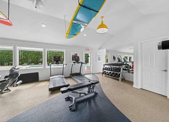 Spacious Fitness Center at Quail Ridge Apartments in Plainsboro, NJ
