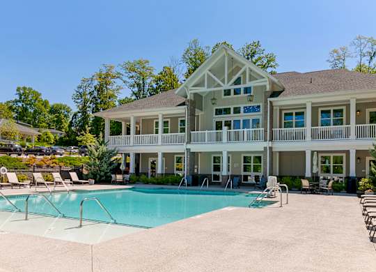 Pool at Skyland Exchange Apartments, Asheville, NC, 28803