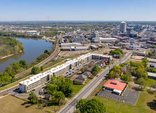 Aerial community View at The Heights Apartments, Montgomery, AL 36104