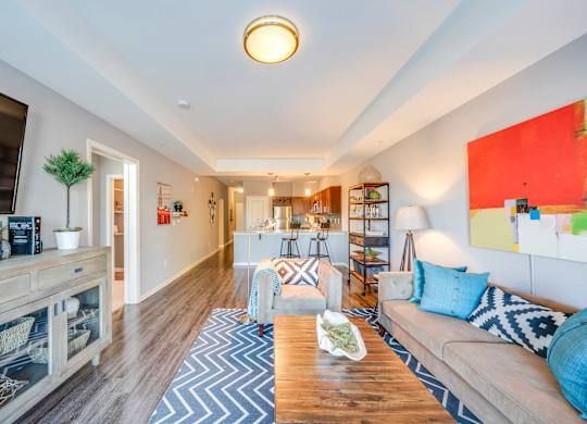 Living area at The Heights Apartments, Montgomery
