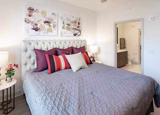 Bed at The Rosemary Apartments, Texas