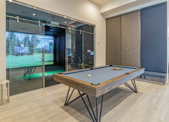 Billiards at The Rosemary Apartments, Texas