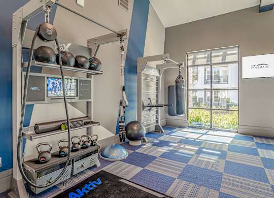 Gym at The Rosemary Apartments, Humble
