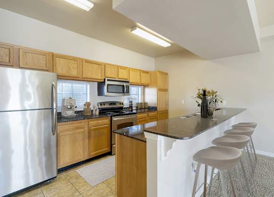 Kitchen at Villaggio Apartments in Bossier City, LA