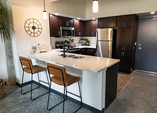 Modern Kitchen at The 503 Apartments, Dayton, OH, 45402