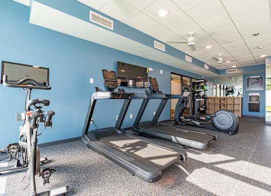 Fitness center at The Yard Apartments, Louisville, KY