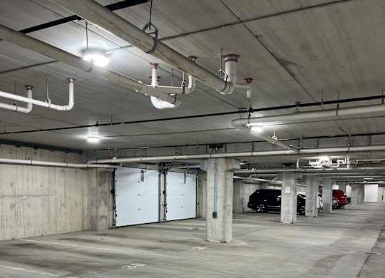 Parking garage at The 503 Apartments, Dayton, 45402