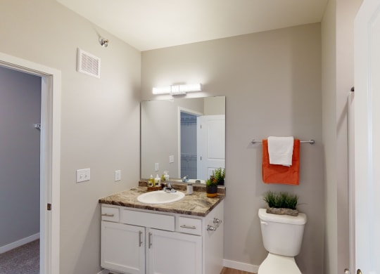 bathroom at Northern Lights, West Fargo, North Dakota