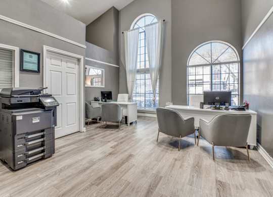 Brightly Decorated Leasing Office at Foxborough Apartments, Texas, 75061