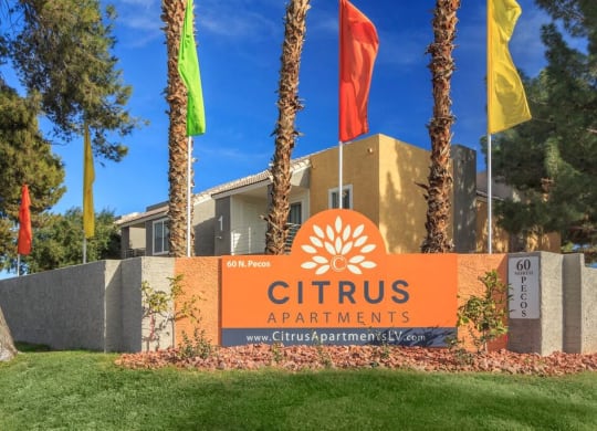 monument sign at Citrus Apartments, Las Vegas,89101