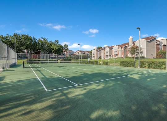 Full Sized Tennis Court at Foxborough Apartments, Irving