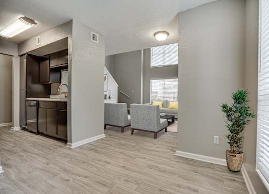 Living Room With Expansive Window at Seacrest Apartments, Garland, 75044