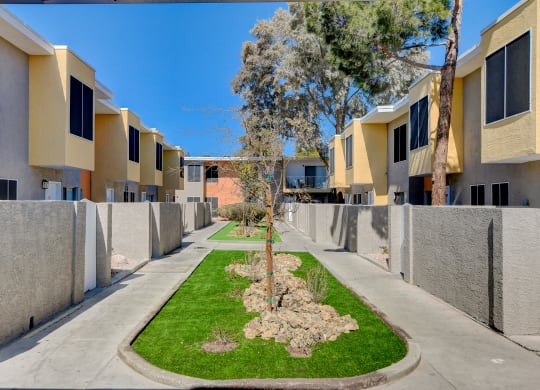apartment buildings entrance at Summer Meadows, Las Vegas