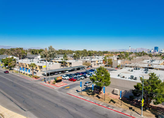 aerial of entrance at Summer Meadows, Las Vegas