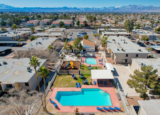 aerial of amenities at Summer Meadows, Las Vegas