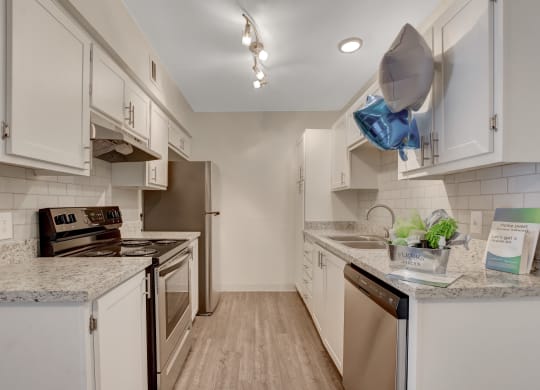 Kitchen with Black gas stove at Summer Meadows, Nevada, 89102