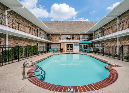 Pool View at Bellaire Oaks Apartments, Houston, TX