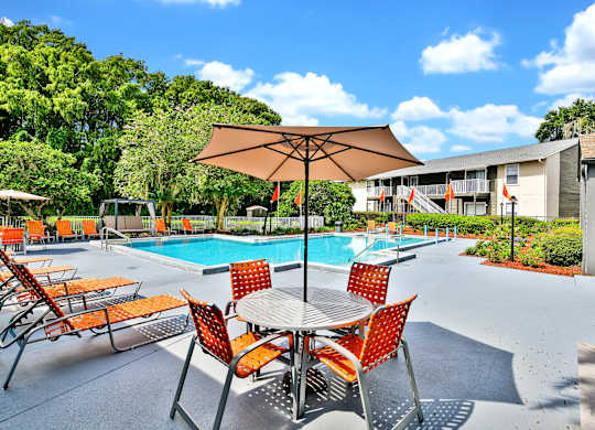 Pool side Dining Table at Village Springs, Orlando, FL