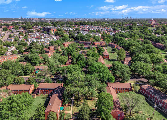 aerial view at Hampton Gardens, Saint Louis, Missouri