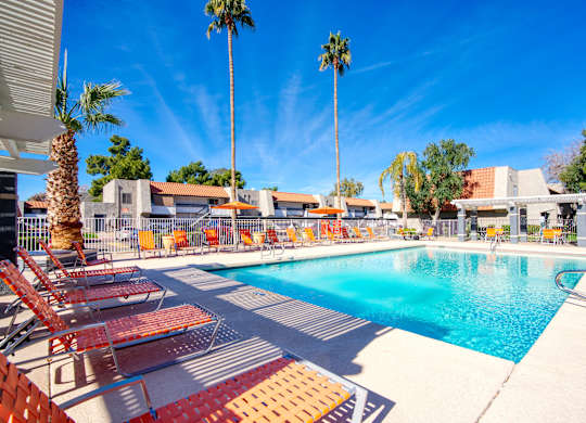 Swimming Pool with Relaxing Area at Granite Bay, Phoenix, AZ