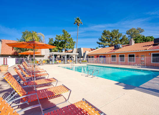 Pool Side Relaxing Area at Granite Bay, Phoenix