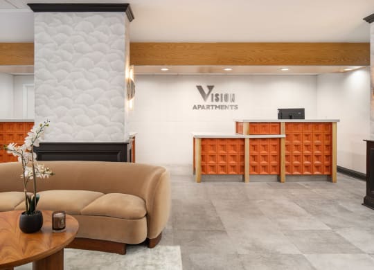 the lobby at Vision on Lombard, Baltimore, MD 21201