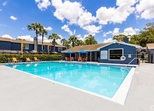 the swimming pool at our apartments