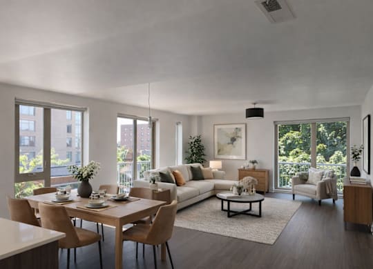 Sage Living Room Furnished