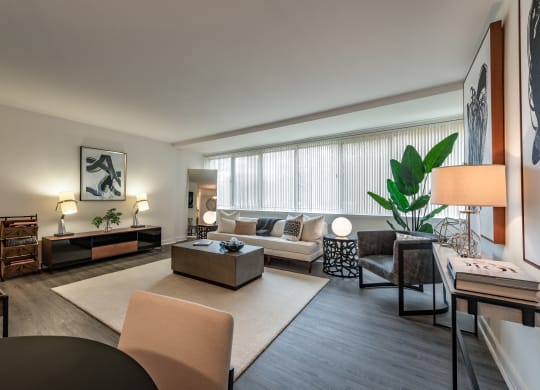 3d rendering of a living room in an apartment