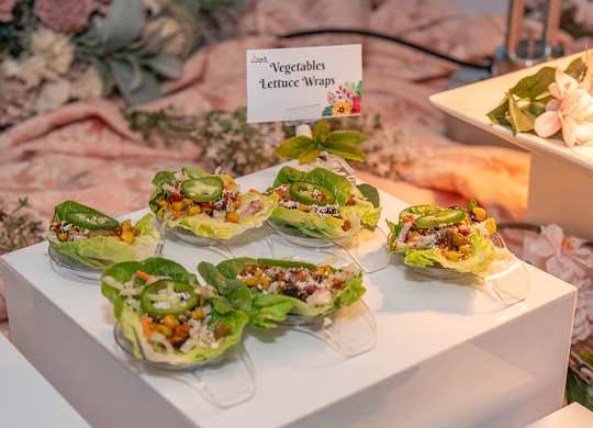 Appetizing Vegetables lettuce wraps at Rooftop and Rose at 901W