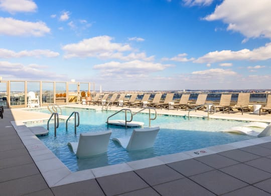 Rooftop Pool Deck at The Bartlett, Arlington, VA