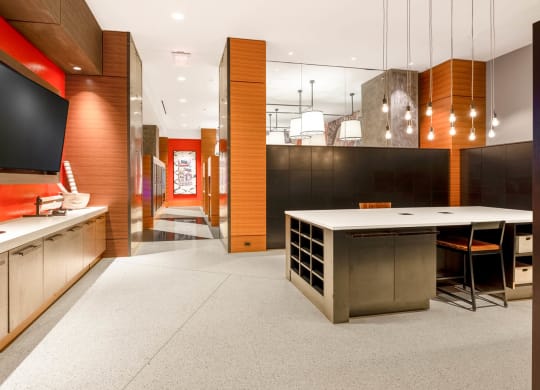 Wrapping Station/ package lockers at The Bartlett, Virginia, 22202