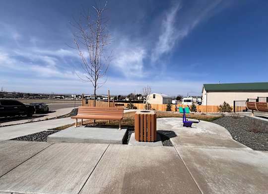 Benches Spread Out Across The Grounds at The Townhomes at Pine Drive, Parker, CO, Colorado