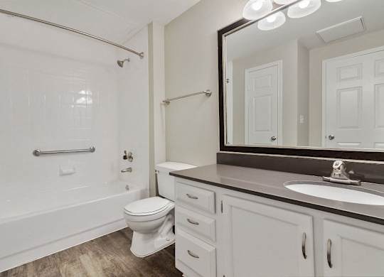 Bathroom with updated countertops